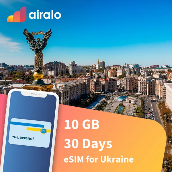 10 GB Ukraine travel eSIM valid for 30 days