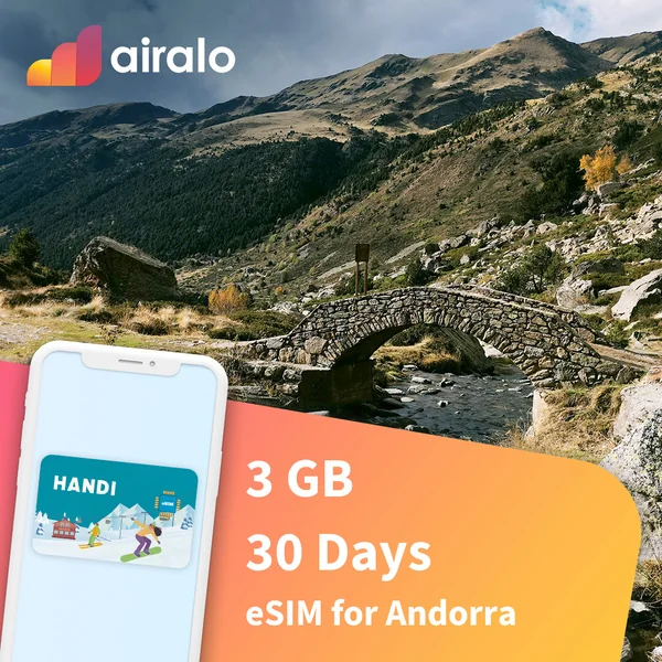 3 GB Andorra travel eSIM valid for 30 days
