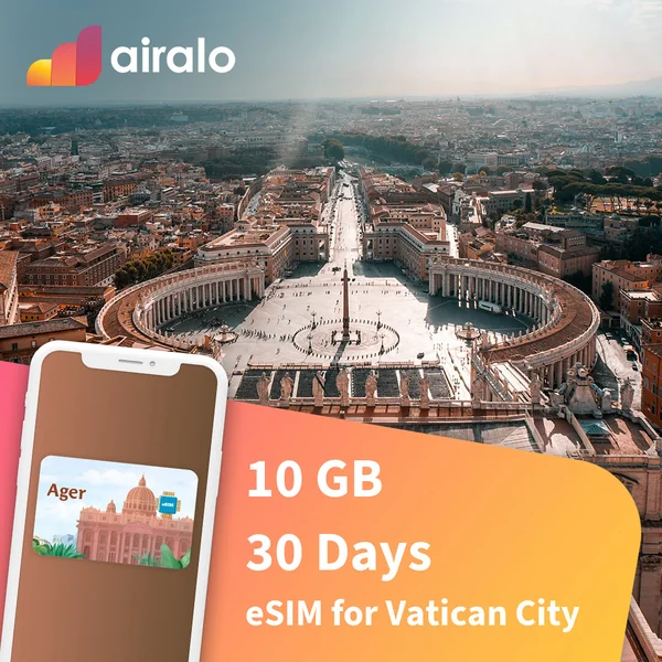 10 GB Vatican City travel eSIM valid for 30 days