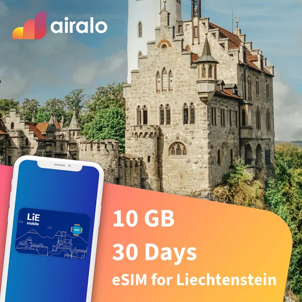 10 GB Liechtenstein travel eSIM valid for 30 days