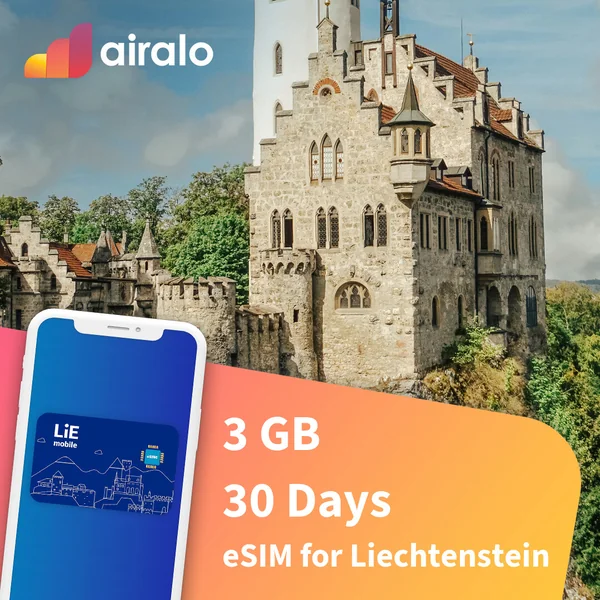 3 GB Liechtenstein travel eSIM valid for 30 days