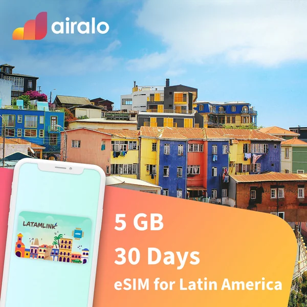 5 GB Latin America travel eSIM valid for 30 days in 17 countries
