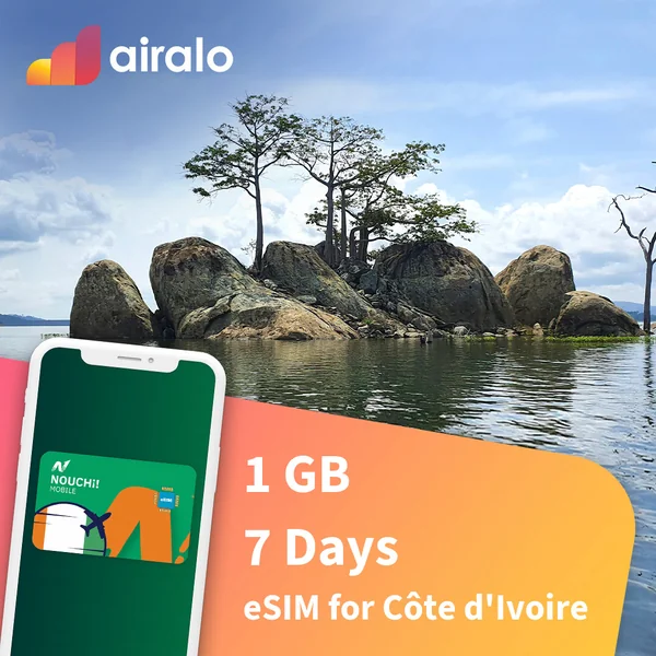 1 GB Côte d'Ivoire travel eSIM valid for 7 days