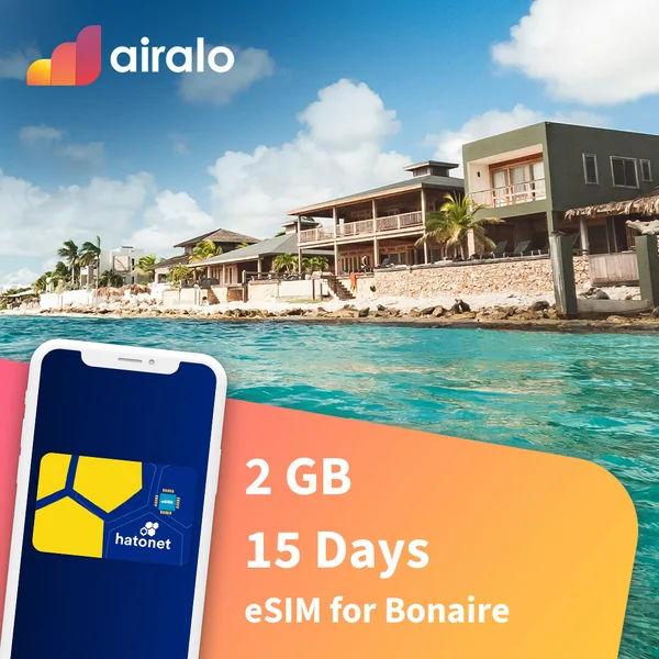 2 GB Bonaire travel eSIM valid for 15 days