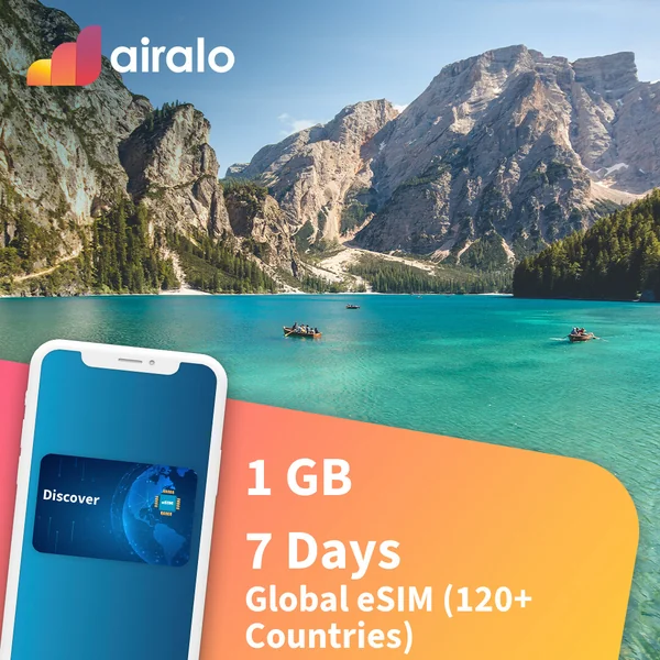 1 GB global (international) travel eSIM valid for 7 days in 137 countries