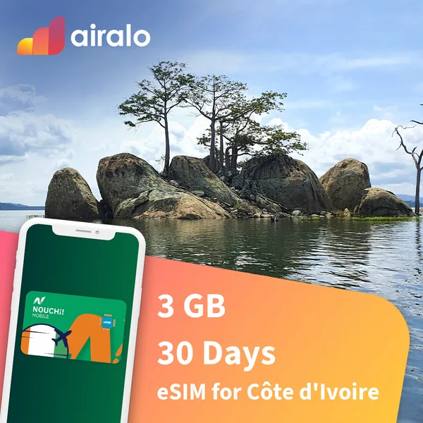 3 GB Côte d'Ivoire travel eSIM valid for 30 days