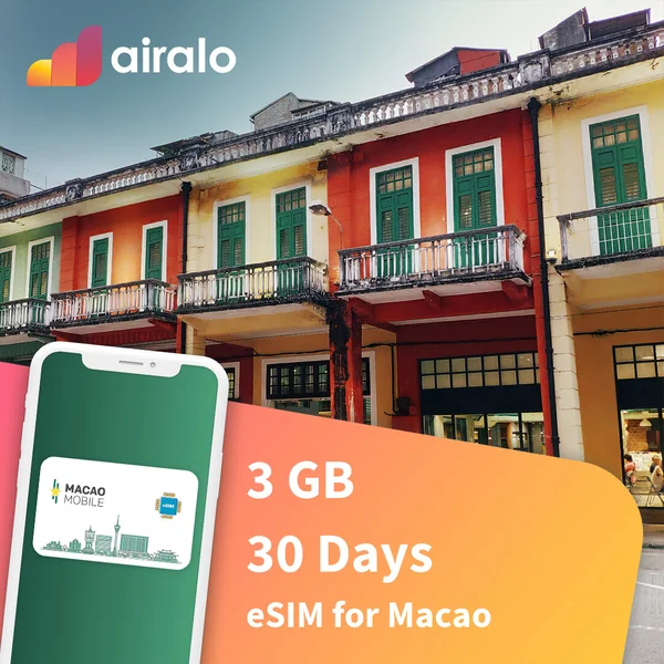 3 GB Macao travel eSIM valid for 30 days