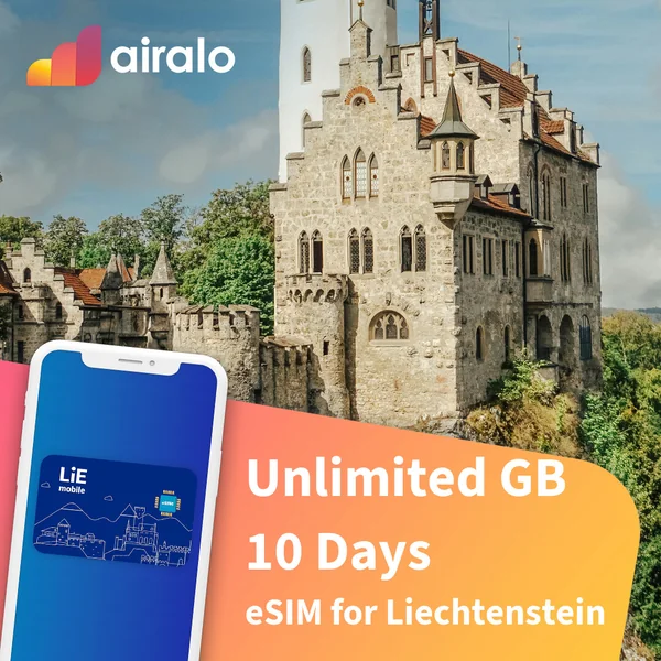 Unlimited GB Liechtenstein travel eSIM valid for 10 days